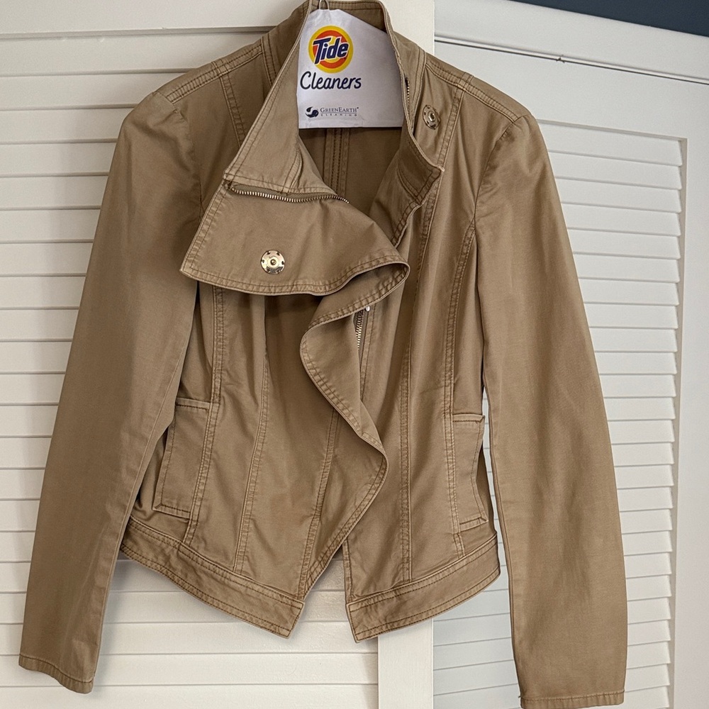 White House Black Market Tan Utility Jacket